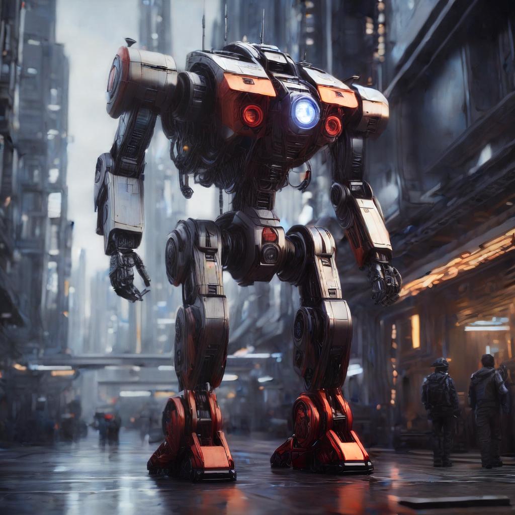  a mechanical robot in a futuristic city, detailed structure and textures, raw photo, cinematic lighting, best quality, ultrahigh resolution, highly detailed, (sharp focus), masterpiece, (centered image composition), (professionally color graded), ((bright soft diffused light)), trending on instagram, trending on tumblr, HDR 4K