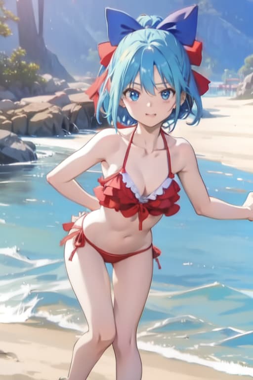  Cirno, bikini, manga style