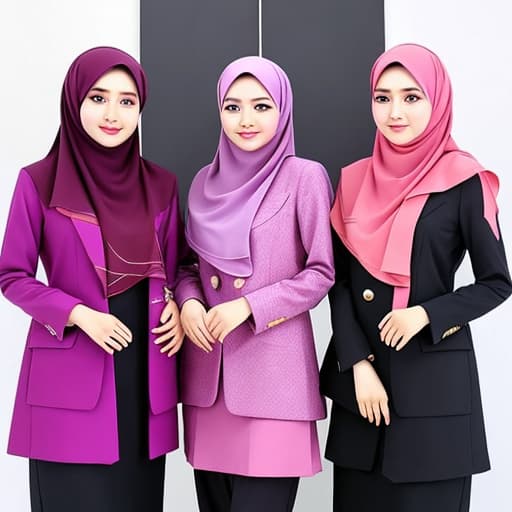  wanita Indonesia keturunan Korea memakai hijab yang lebih modern dengan berbagai macam model dan warna