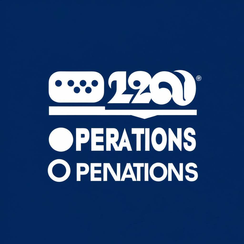  Logo, It should be dark blue and round with white lettering and contain the words "over 1200 operations annually"