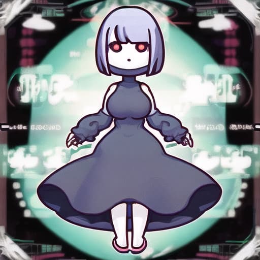  anthropomorphic chibi chan. huge bobs. deep neckline of the dress.the dress is short. The twin. fine graphics, computer drawing. ultra-HD