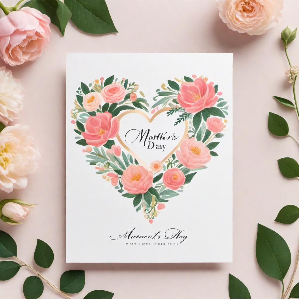  A Mother's Day card with the word 'Sentimental' prominently featured in elegant cursive writing. The background should be soft and warm, using pastel colors. The card should also include subtle floral patterns and motifs to give it a gentle, affectionate feel. Visual elements like a small heart or a mother and child silhouette could add to the emotional impact of the design. hyperrealistic, full body, detailed clothing, highly detailed, cinematic lighting, stunningly beautiful, intricate, sharp focus, f/1. 8, 85mm, (centered image composition), (professionally color graded), ((bright soft diffused light)), volumetric fog, trending on instagram, trending on tumblr, HDR 4K, 8K