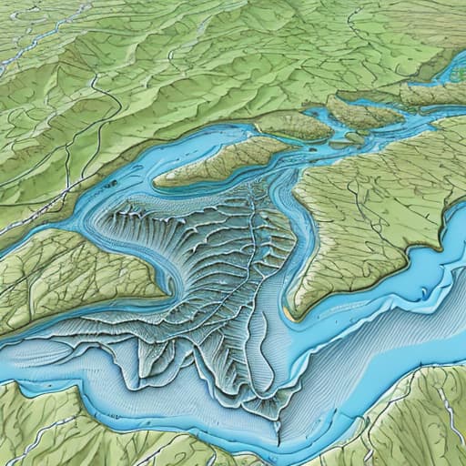  River scour, topographic maps,