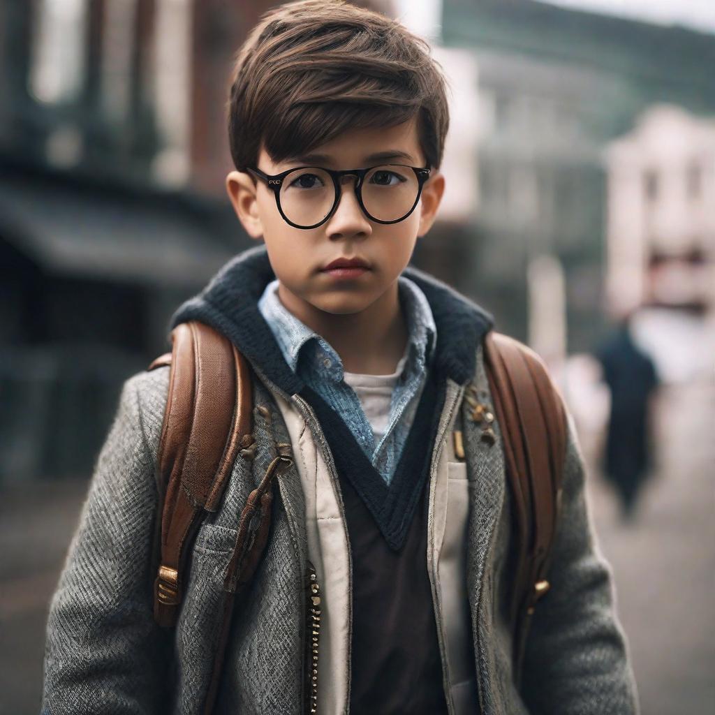  haz una imagen de daniel un niño estudiante hyperrealistic, full body, detailed clothing, highly detailed, cinematic lighting, stunningly beautiful, intricate, sharp focus, f/1. 8, 85mm, (centered image composition), (professionally color graded), ((bright soft diffused light)), volumetric fog, trending on instagram, trending on tumblr, HDR 4K, 8K