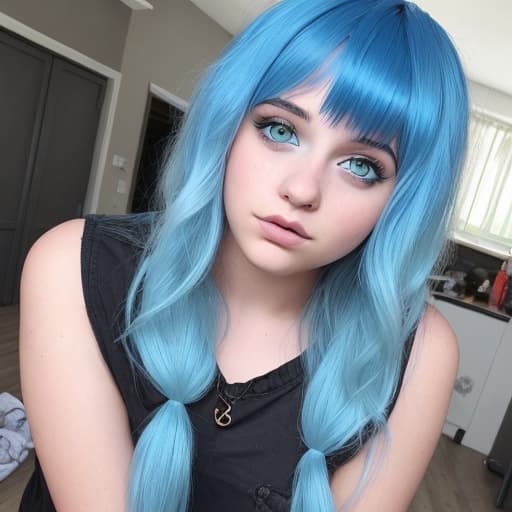  girls blue hair shay