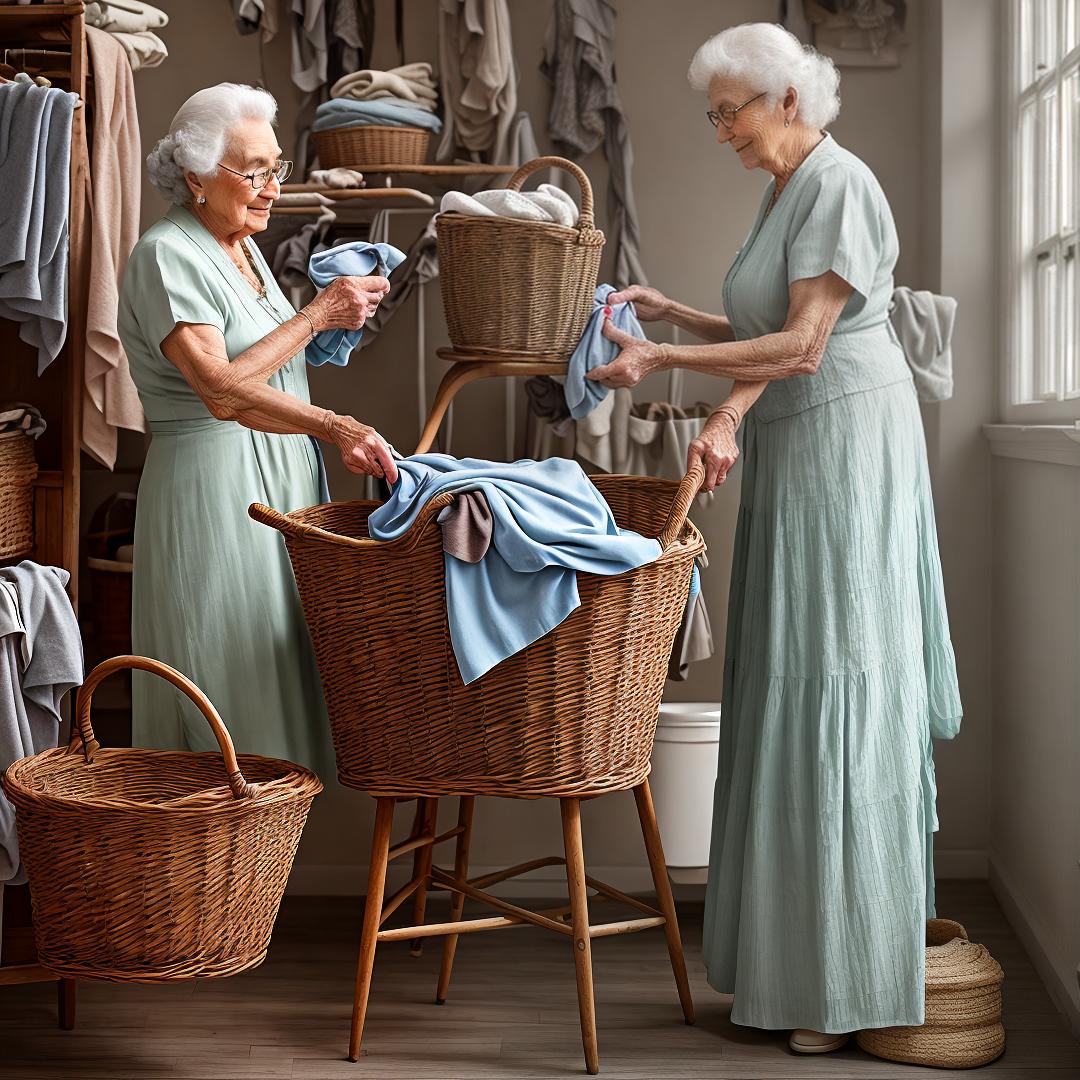  An elderly woman doing her laundry in the summer, using the tone of Renaissance craft that has a thin aspect ratio. hyperrealistic, full body, detailed clothing, highly detailed, cinematic lighting, stunningly beautiful, intricate, sharp focus, f/1. 8, 85mm, (centered image composition), (professionally color graded), ((bright soft diffused light)), volumetric fog, trending on instagram, trending on tumblr, HDR 4K, 8K