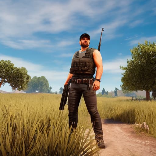  pubg victory chicken dinner hyperrealistic, full body, detailed clothing, highly detailed, cinematic lighting, stunningly beautiful, intricate, sharp focus, f/1. 8, 85mm, (centered image composition), (professionally color graded), ((bright soft diffused light)), volumetric fog, trending on instagram, trending on tumblr, HDR 4K, 8K