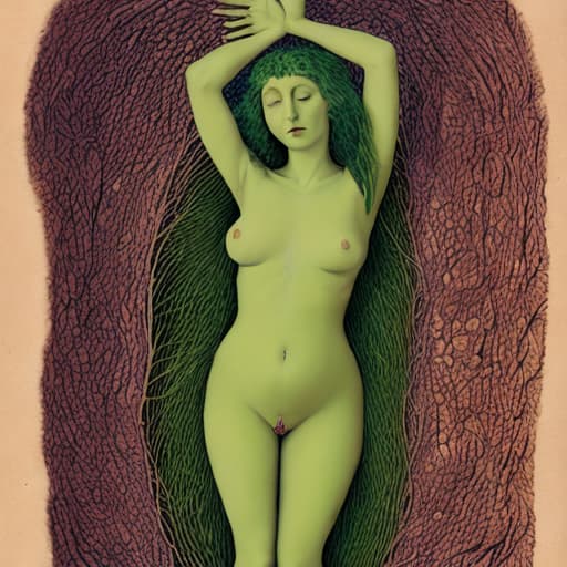  A green woman's womb