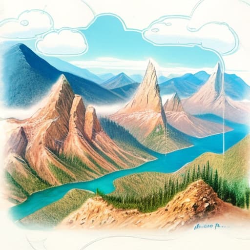  Mountains, rivers, clouds