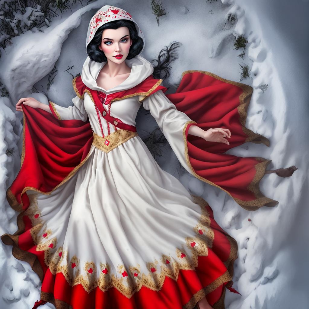  disney Snow White in afghan dress