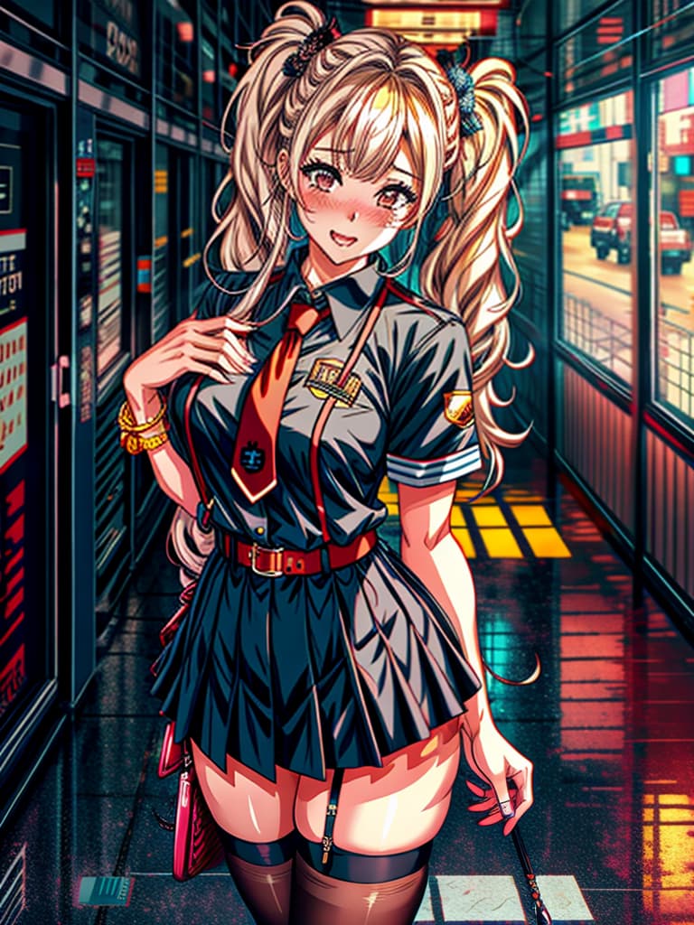  long hair,gyaru,student,twintails,double bun,rolling eyes,tongue out,nose blush,drooling,tearing up,heavy breathing,saliva trail,drunk, uniform,, dress,fishnet legwear,beauty hyperrealistic, full body, detailed clothing, highly detailed, cinematic lighting, stunningly beautiful, intricate, sharp focus, f/1. 8, 85mm, (centered image composition), (professionally color graded), ((bright soft diffused light)), volumetric fog, trending on instagram, trending on tumblr, HDR 4K, 8K