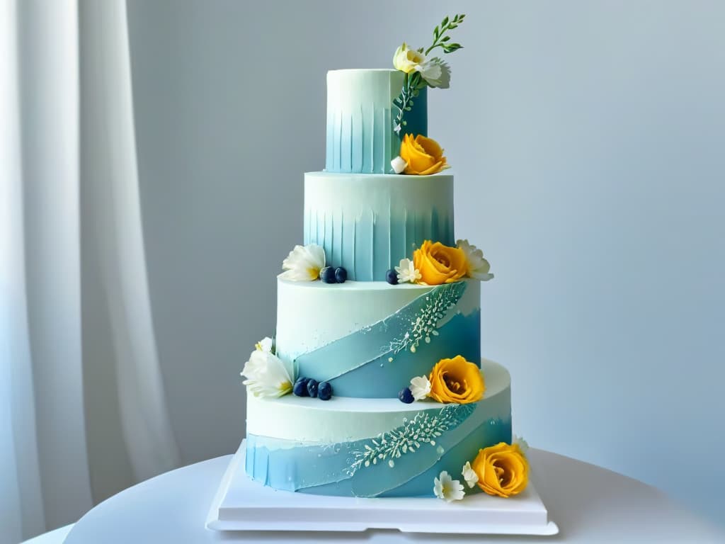  An intricately decorated cake featuring a harmonious blend of traditional and modern elements. The cake is multilayered, with each tier showcasing a different design aesthetic one side adorned with intricate lace patterns reminiscent of classic wedding cakes, while the other side features sleek geometric shapes and metallic accents. The color scheme transitions seamlessly from soft pastels to bold, contemporary hues, symbolizing the perfect balance between tradition and modernity in pastry art. hyperrealistic, full body, detailed clothing, highly detailed, cinematic lighting, stunningly beautiful, intricate, sharp focus, f/1. 8, 85mm, (centered image composition), (professionally color graded), ((bright soft diffused light)), volumetric fog, trending on instagram, trending on tumblr, HDR 4K, 8K