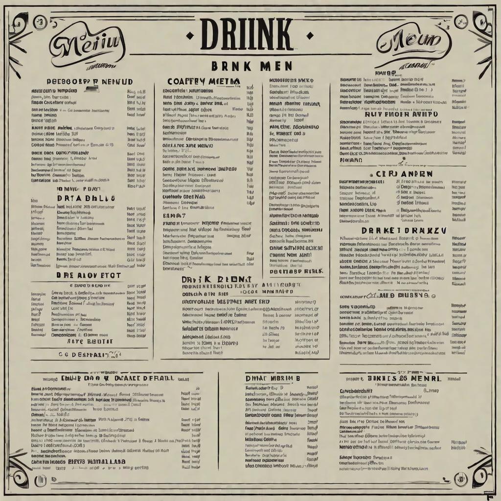  drink menu