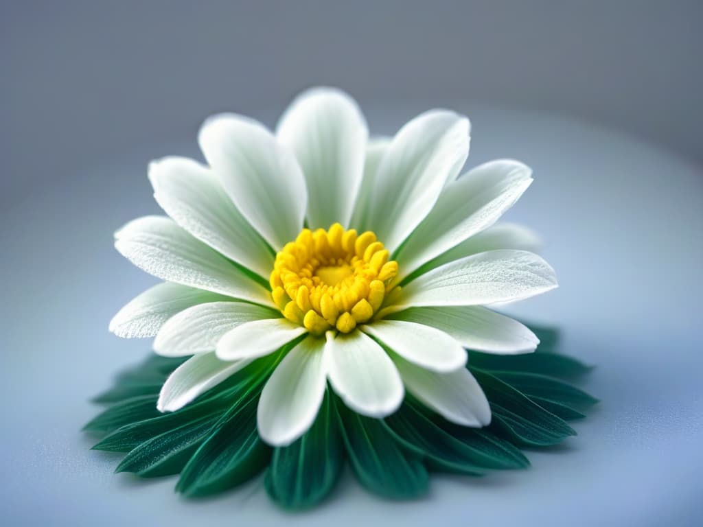  A closeup, ultradetailed image of a delicate sugar flower with intricate petals and a shimmering finish, set against a soft, blurred background to highlight the craftsmanship and elegance of sugar artistry. hyperrealistic, full body, detailed clothing, highly detailed, cinematic lighting, stunningly beautiful, intricate, sharp focus, f/1. 8, 85mm, (centered image composition), (professionally color graded), ((bright soft diffused light)), volumetric fog, trending on instagram, trending on tumblr, HDR 4K, 8K