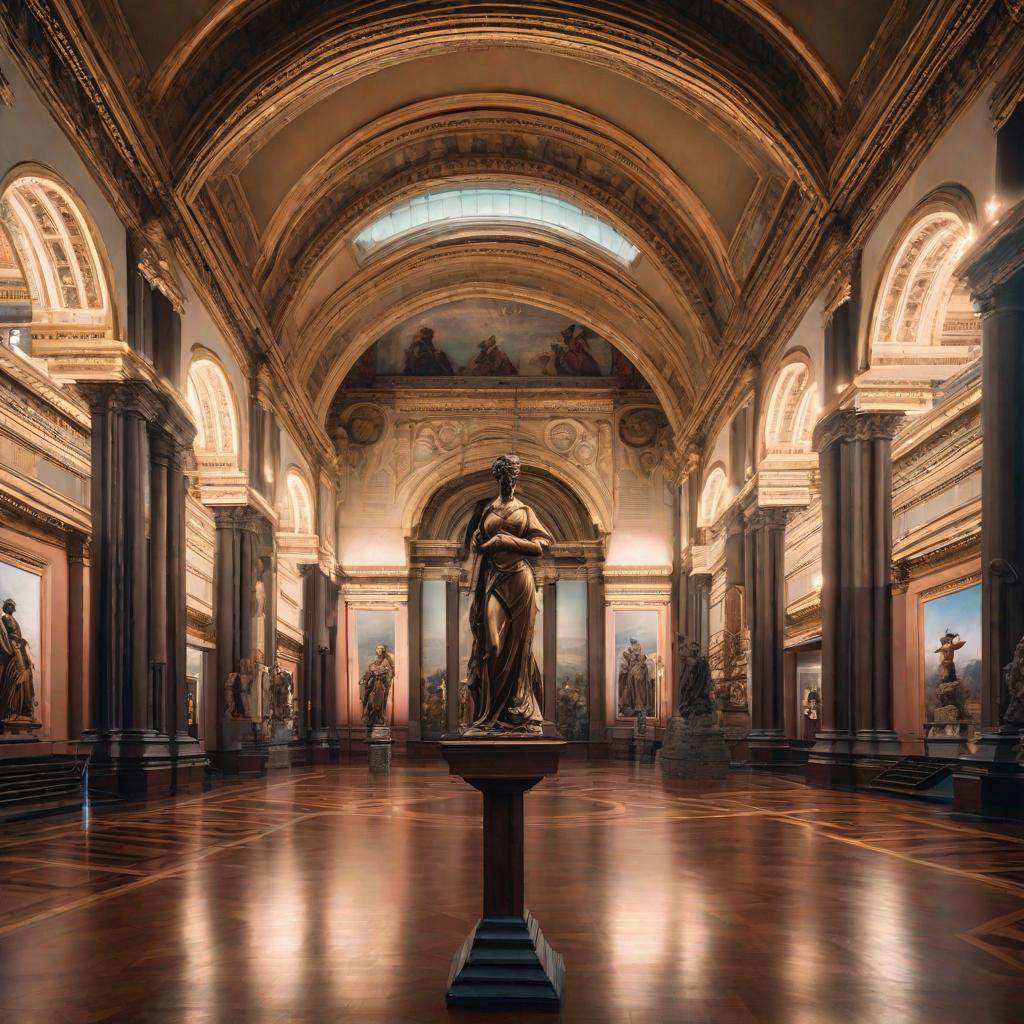  Museo de bellas artes hyperrealistic, full body, detailed clothing, highly detailed, cinematic lighting, stunningly beautiful, intricate, sharp focus, f/1. 8, 85mm, (centered image composition), (professionally color graded), ((bright soft diffused light)), volumetric fog, trending on instagram, trending on tumblr, HDR 4K, 8K