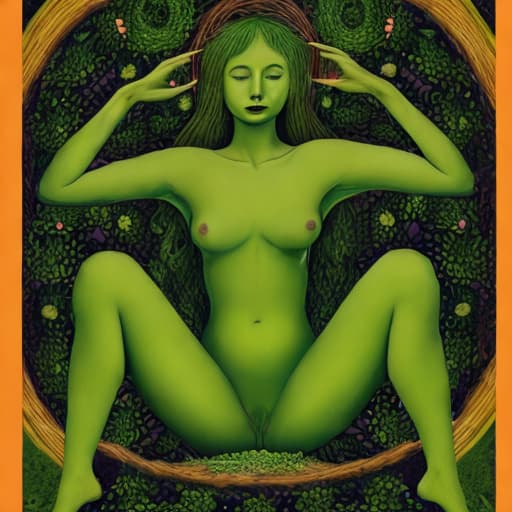  A green woman's womb