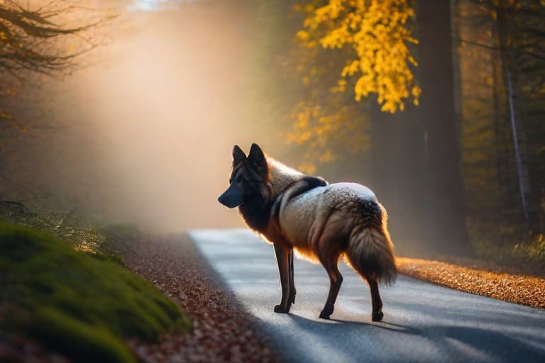  Shep animals hi-tech hyperrealistic, full body, detailed clothing, highly detailed, cinematic lighting, stunningly beautiful, intricate, sharp focus, f/1. 8, 85mm, (centered image composition), (professionally color graded), ((bright soft diffused light)), volumetric fog, trending on instagram, trending on tumblr, HDR 4K, 8K