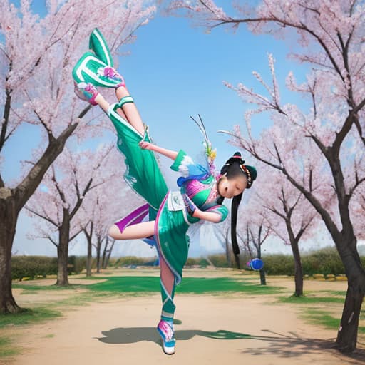  Draw a picture of Qin Shihuang dancing pole dance,