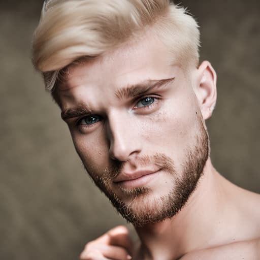 portrait+ style czech homosexual queer fitness instructor blonde very cute dude face