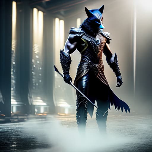  crea un zorro hyperrealistic, full body, detailed clothing, highly detailed, cinematic lighting, stunningly beautiful, intricate, sharp focus, f/1. 8, 85mm, (centered image composition), (professionally color graded), ((bright soft diffused light)), volumetric fog, trending on instagram, trending on tumblr, HDR 4K, 8K