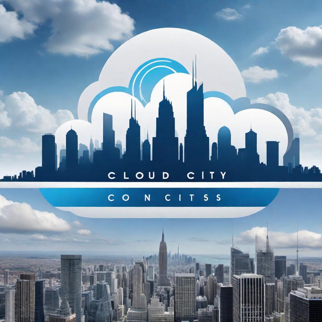  A modern and sleek logo for the company 'Cloud City Concepts'. The logo should feature a stylized cloud and city skyline combination, with clean lines and a minimalist design. Use shades of blue and white to represent the cloud and the sky, with a few subtle accents in gray for the buildings. The text 'Cloud City Concepts' should be integrated harmoniously into the design, using a contemporary, sans-serif font. The overall feel should be innovative and professional, representing a forward-thinking company. hyperrealistic, full body, detailed clothing, highly detailed, cinematic lighting, stunningly beautiful, intricate, sharp focus, f/1. 8, 85mm, (centered image composition), (professionally color graded), ((bright soft diffused light)), volumetric fog, trending on instagram, trending on tumblr, HDR 4K, 8K