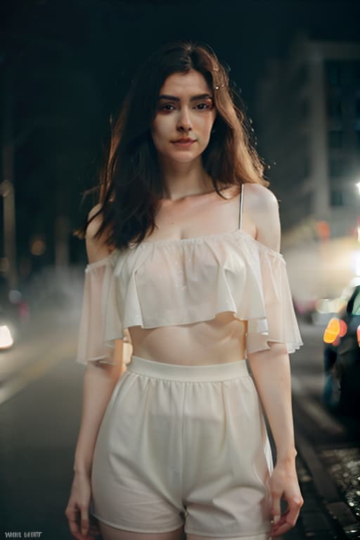  polaroid photo, night photo, photo of 24 y.o beautiful , pale skin, bokeh, motion blur,,beautiful face, Raw photo, beautiful body, hyperrealistic, full body, detailed clothing, highly detailed, cinematic lighting, stunningly beautiful, intricate, sharp focus, f/1. 8, 85mm, (centered image composition), (professionally color graded), ((bright soft diffused light)), volumetric fog, trending on instagram, trending on tumblr, HDR 4K, 8K