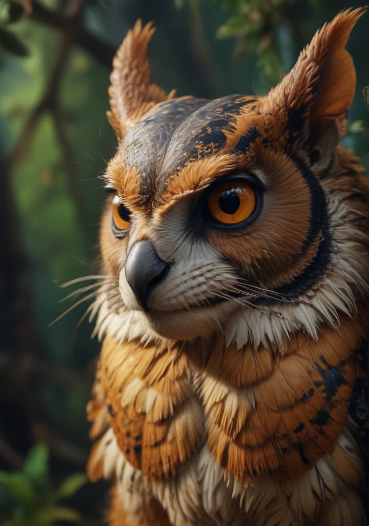 cernunnos in animal form. snake, owl, squirrel highly detailed,studio lighting,professional,vivid colors, cinematic lighting, HDR, UHD, 4K, 8k, 64K