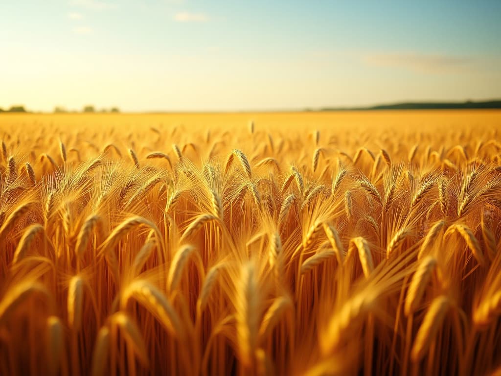  high resolution photo of amber waves of grain, beautiful field of wheat growing