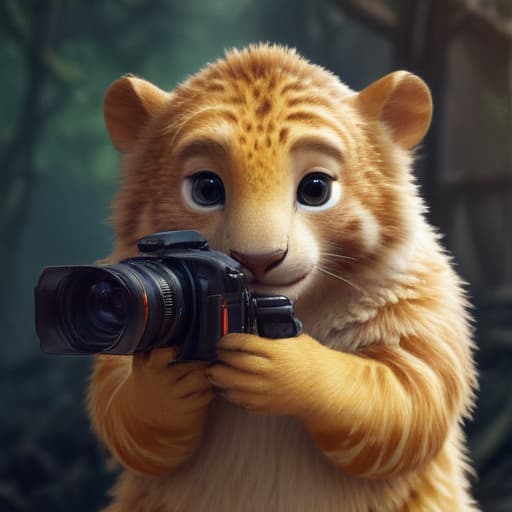 Animal with video camera for avatar in Мультфильм style