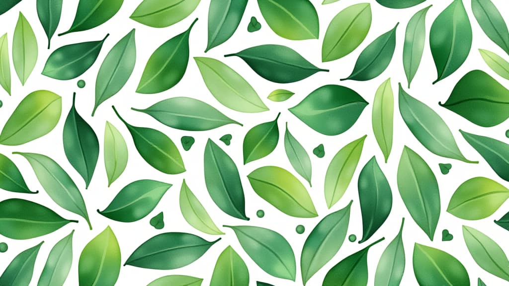  watercolor illustration of green leaves print pattern abstract graphic poster background