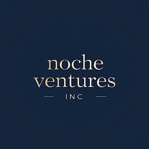  prompt: create a logo for "noche ventures inc" that embodies elegance and professionalism. the design should be minimalist and modern, with a color palette that includes shades of navy blue, silver, and black for a sophisticated look. incorporate abstract shapes or symbols that represent growth, innovation, and collaboration, avoiding any human figures or inappropriate content. the logo should be versatile and easily recognizable, suitable for use on various platforms and materials. ensure the text "noche ventures inc" is incorporated into the design in a clean, sans serif font. the overall style should convey trust, excellence, and the company's forward thinking vision. hyperrealistic, full body, detailed clothing, highly detailed, cinematic lighting, stunningly beautiful, intricate, sharp focus, f/1. 8, 85mm, (centered image composition), (professionally color graded), ((bright soft diffused light)), volumetric fog, trending on instagram, trending on tumblr, HDR 4K, 8K