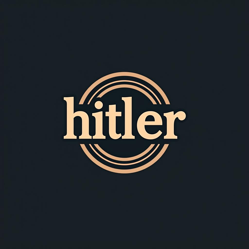  design a logo, , with the text 'hitler'.