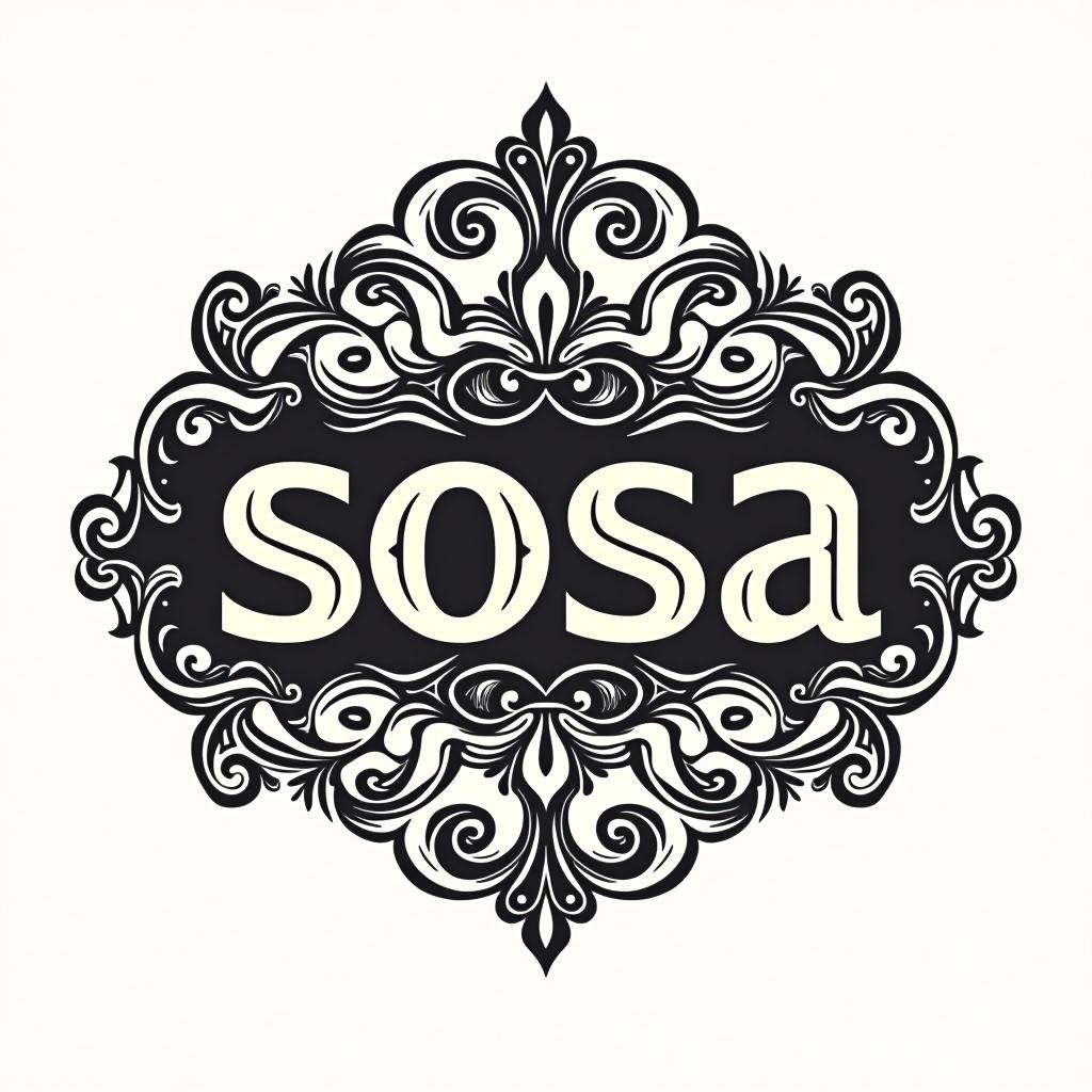  design a logo, logo para empresa de bordados industriais personalizados, with the text 'sosa'.