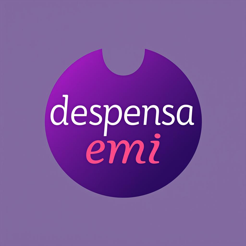  design a logo, es una despensa, color lila , with the text 'despensa emi'.