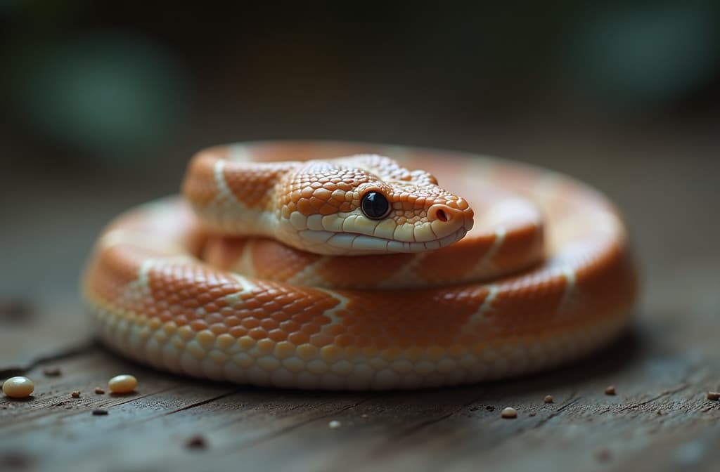  professional detailed photography, cute chinese snake, light background ar 3:2, (muted colors, dim colors, soothing tones), (vsco:0.3)