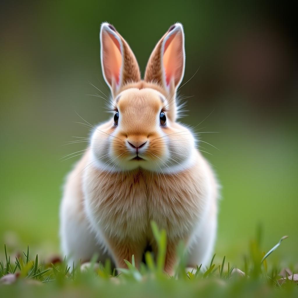  cute fluffy rabbit in a natural setting, bunny, hare, animal, wildlife, adorable, fluffy, soft fur, whiskers, ears, nature