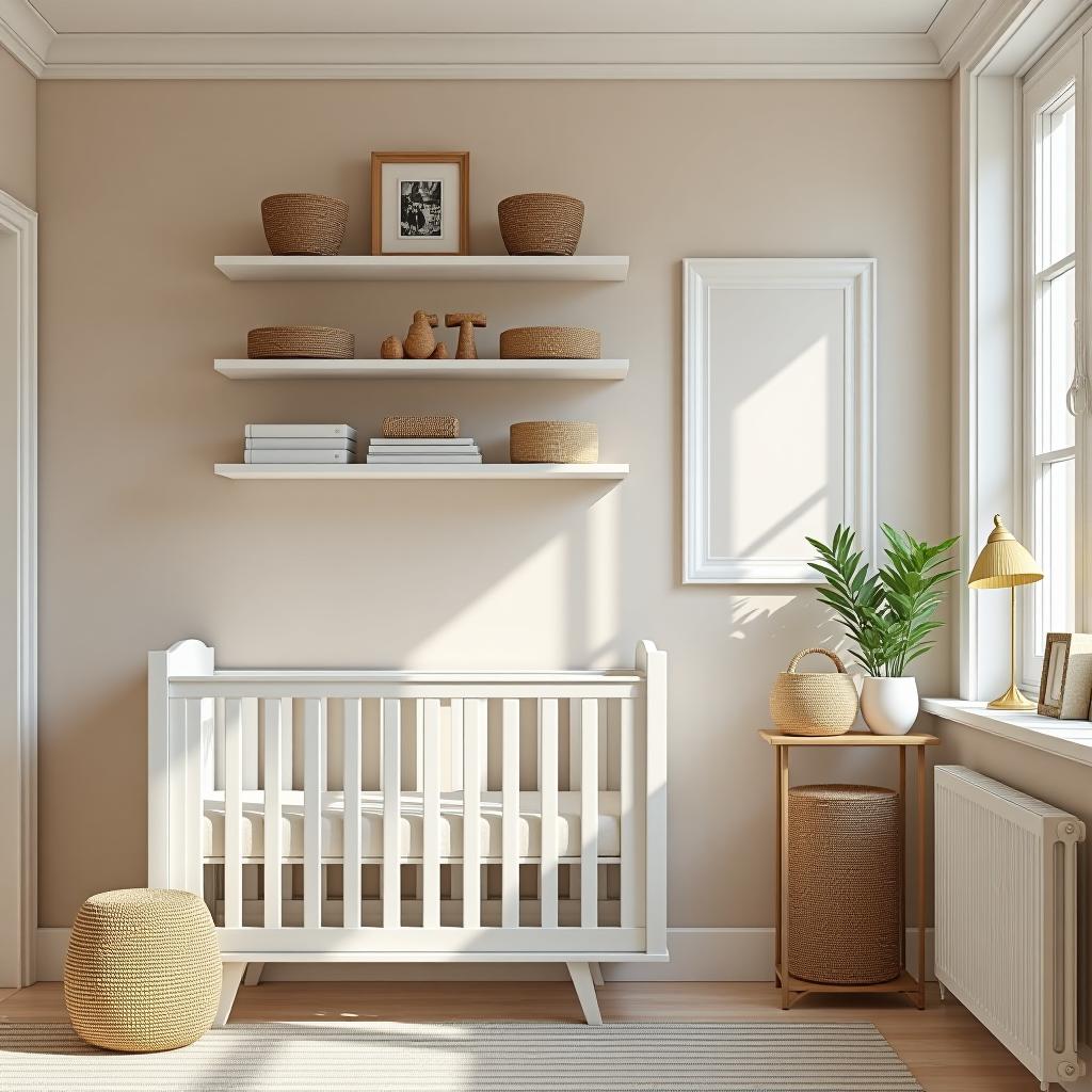  beautiful organization in a baby's nursery.