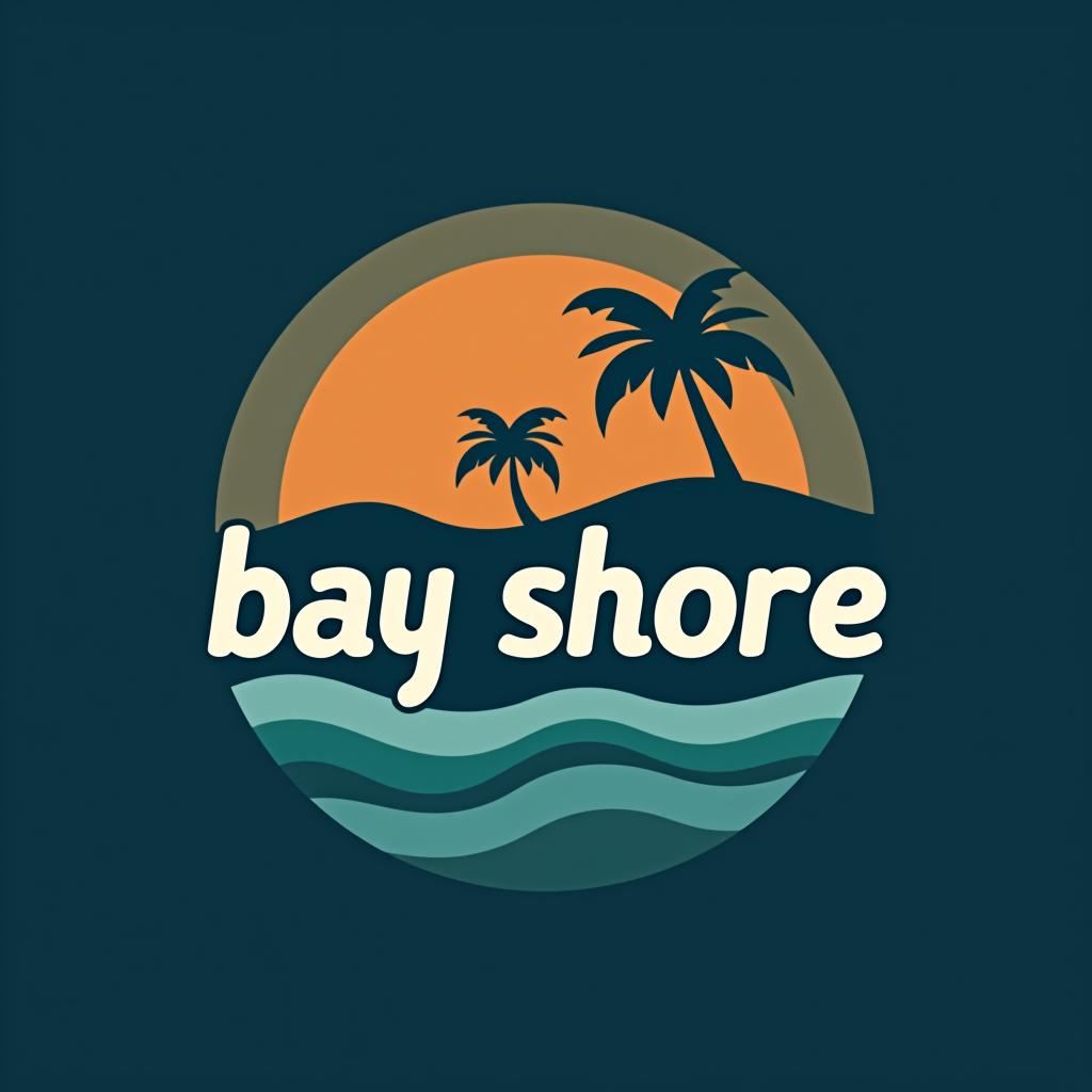  design a logo, , with the text 'bay shore'.