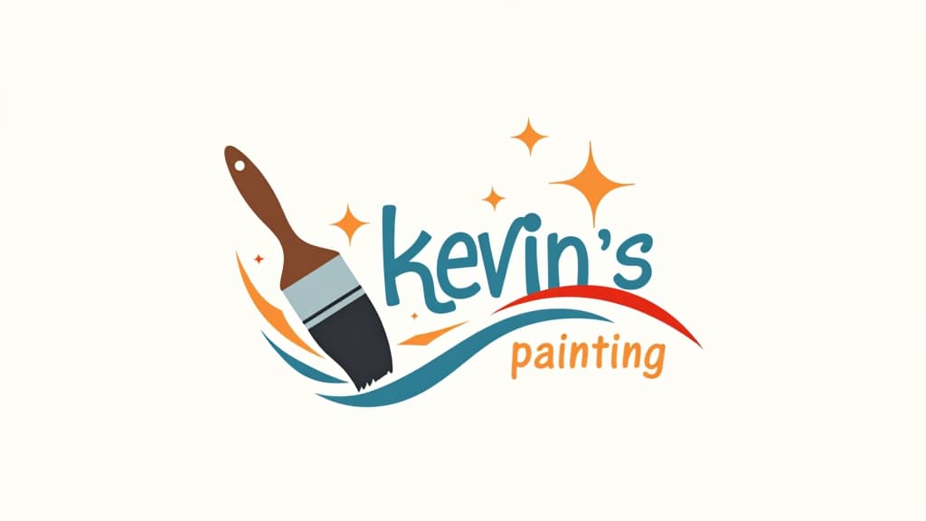  design a logo, in a minimalism style. painting service, with the text 'kevin’s painting '.