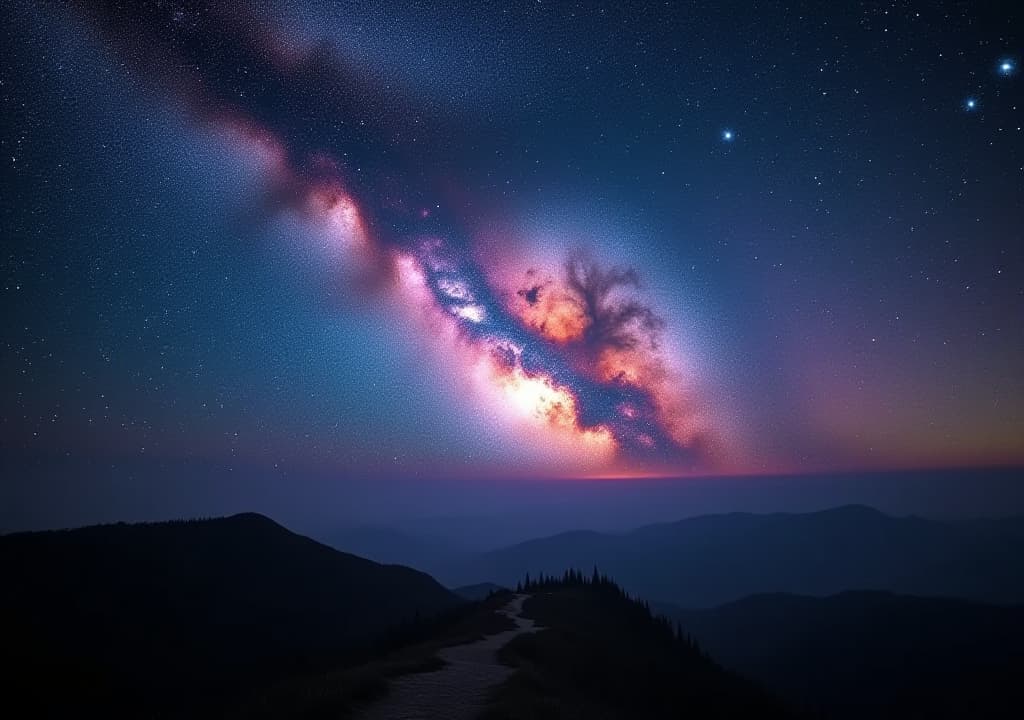  captivating galaxy landscape captured with digital