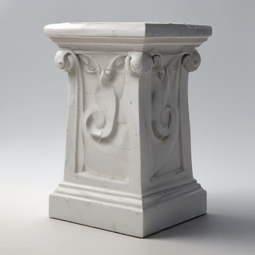 pedestal for the statue with curlicues cuboid, HD