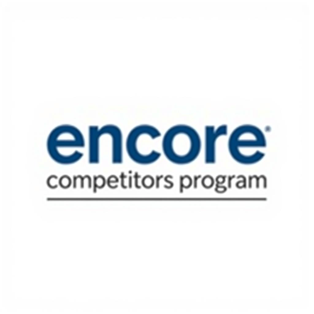  design a logo, encore competitors program, with the text 'encore competitors program'.