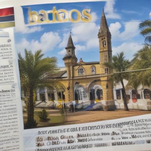 Create a brochure about barbados country including capital,currency,religion,language , five major attraction, and three festivals