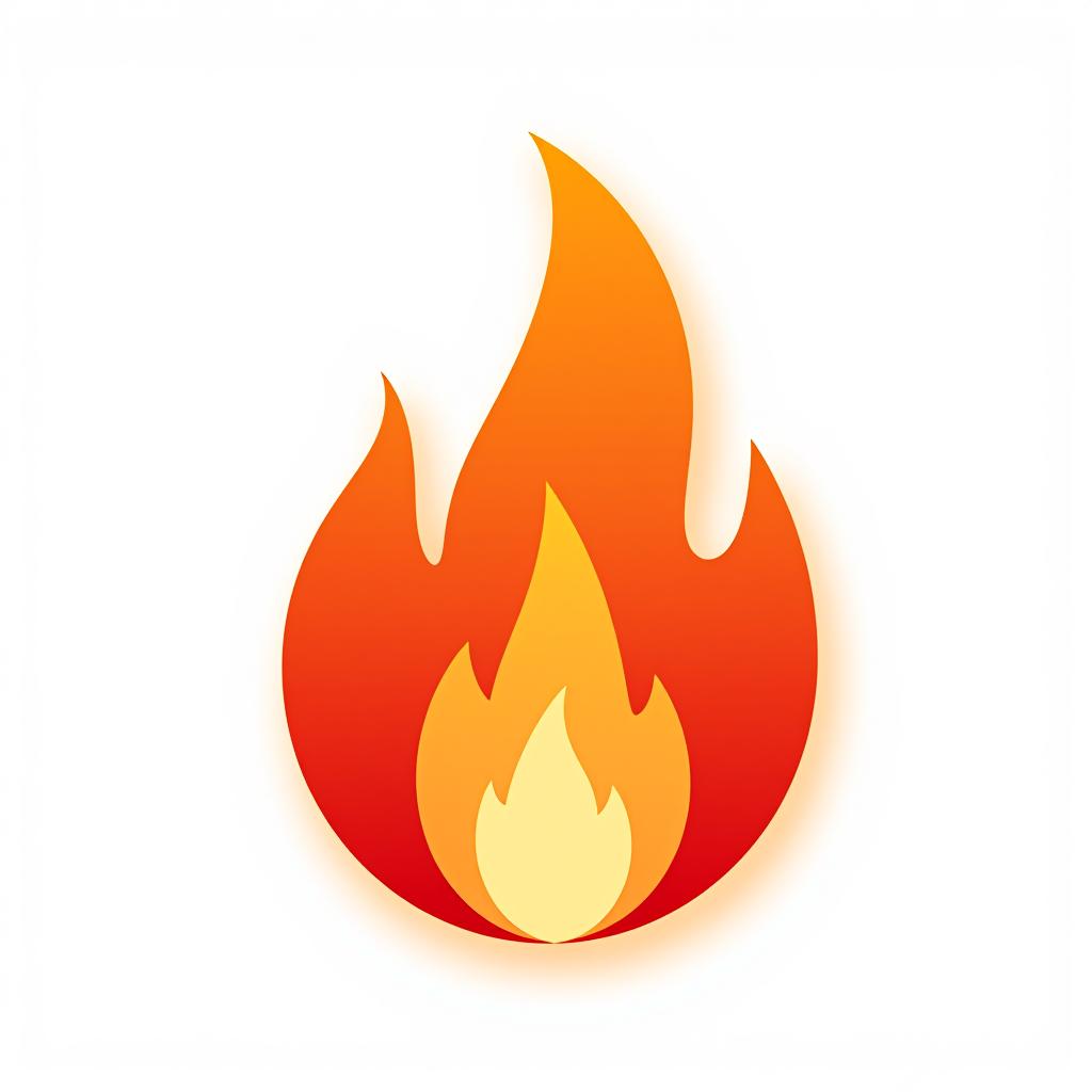  logo, fire icon, logo, graphics, 8k, white background, ui, ux, website