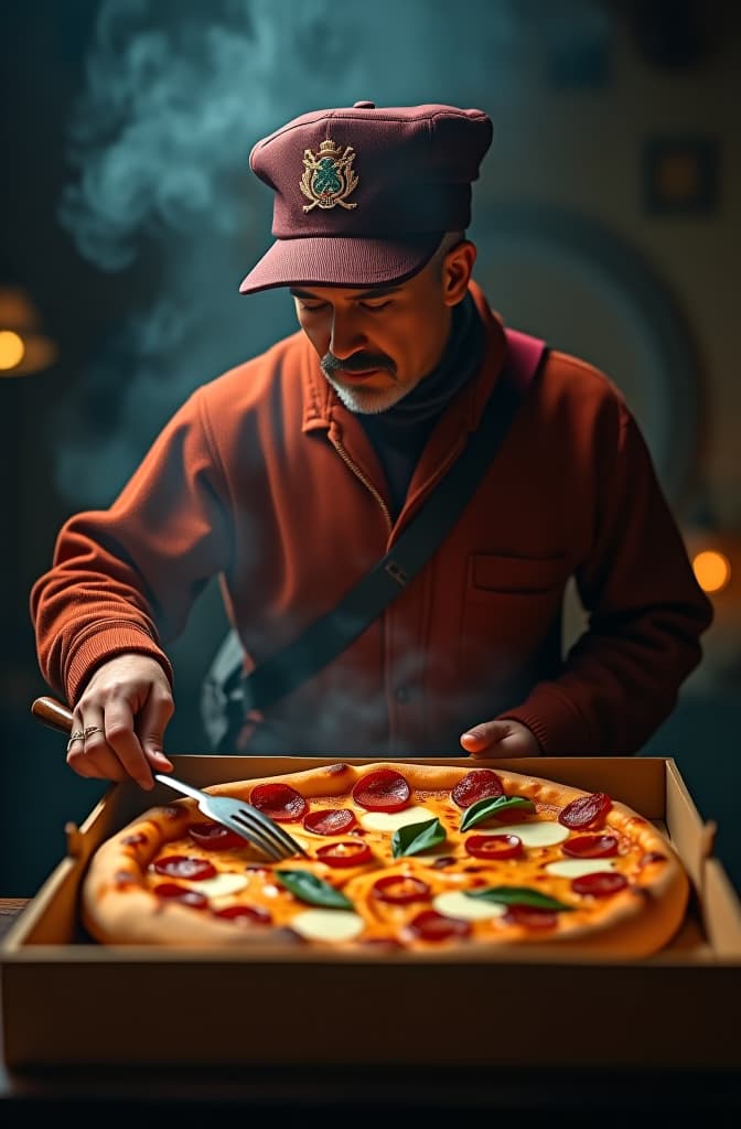  diseño italiano para una caja de pizza hyperrealistic, full body, detailed clothing, highly detailed, cinematic lighting, stunningly beautiful, intricate, sharp focus, f/1. 8, 85mm, (centered image composition), (professionally color graded), ((bright soft diffused light)), volumetric fog, trending on instagram, trending on tumblr, HDR 4K, 8K