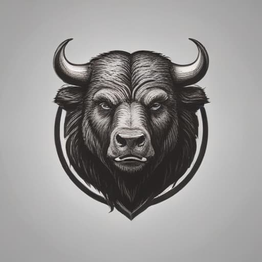 Commercial logo with a picture of a bear and bull