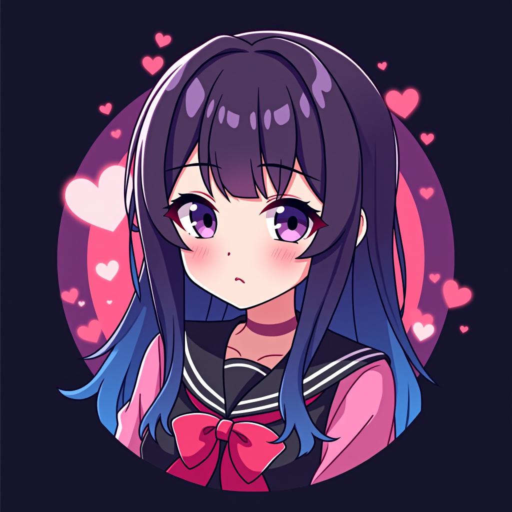  anime, anime sytle, anime image, cartoon, real cartoon, real anime, logo of text "flux anime", girl logo pfp