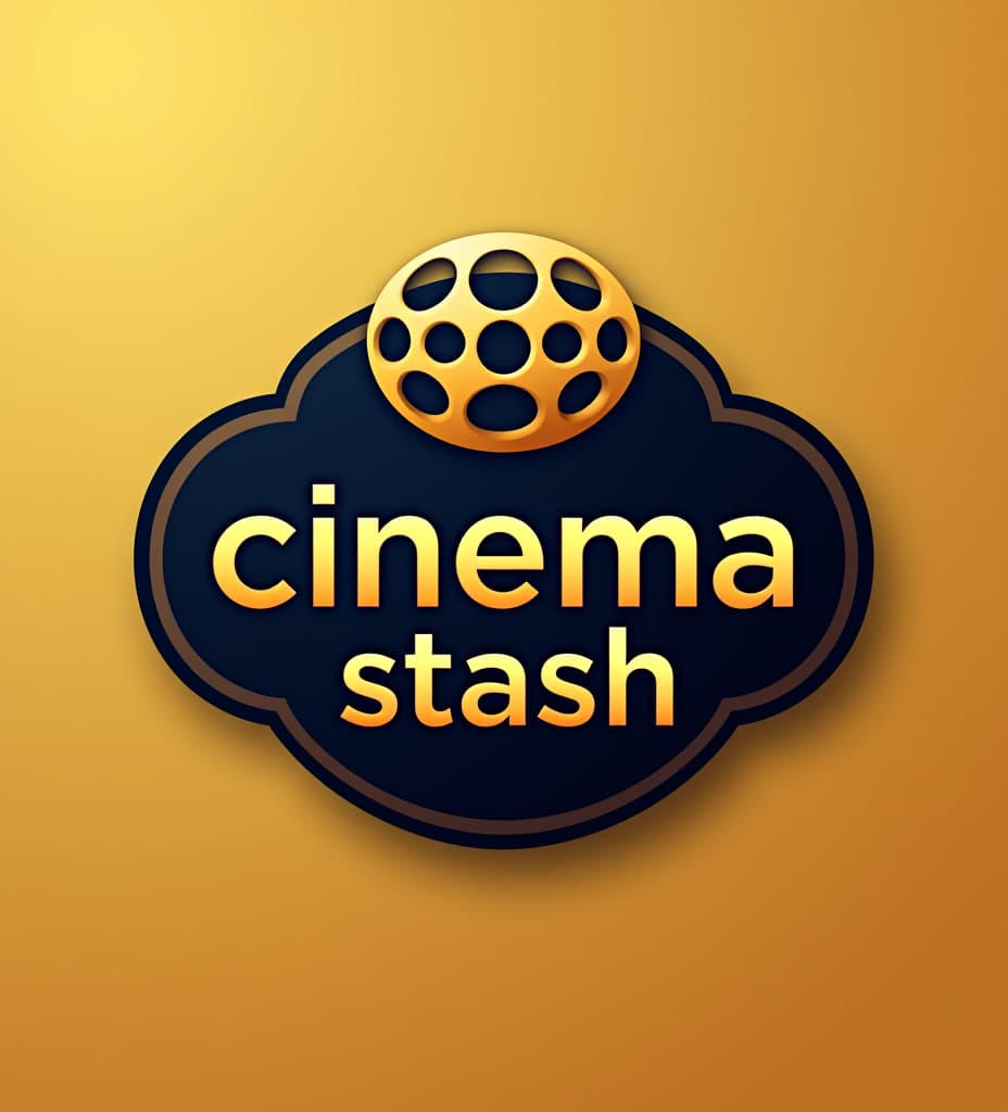  prompt: design a logo for a movie channel called "cinema stash". the logo should be sleek, modern, and sophisticated, with an advanced and fancy style. incorporate elements like a film reel, a vintage movie camera, or a cinematic spotlight. use a luxurious color palette of deep gold, black, and royal blue. the typography should be elegant and bold, with a slight futuristic touch. the overall design should evoke a sense of cinematic magic and premium quality.::4