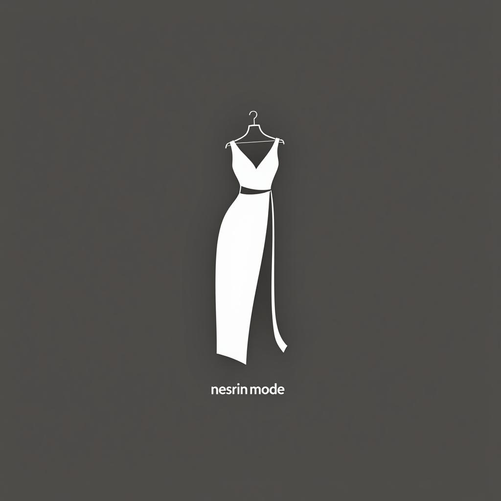  design a logo, in a minimalism style. n m logo nesrin mode mit kleidern schwarz weiß elegant kosovo , with the text 'nesrin mode '.