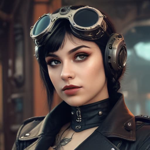 Dieselpunk Veda in Cyberpunk style